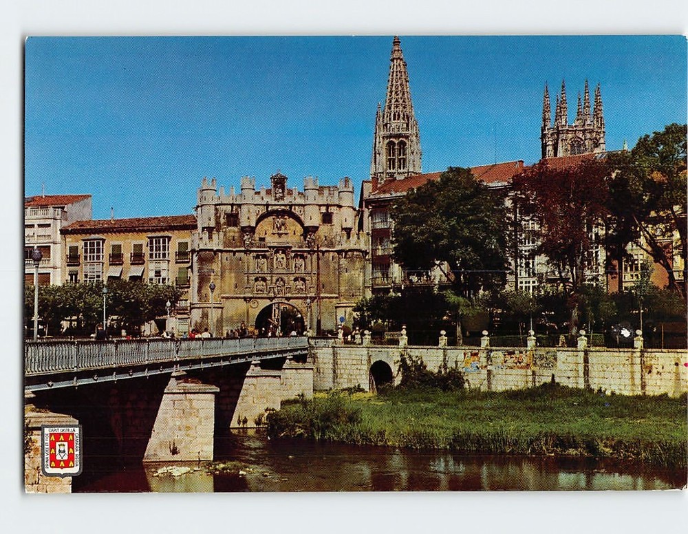 Postcard Ste. Mary Arch Burgos Spain