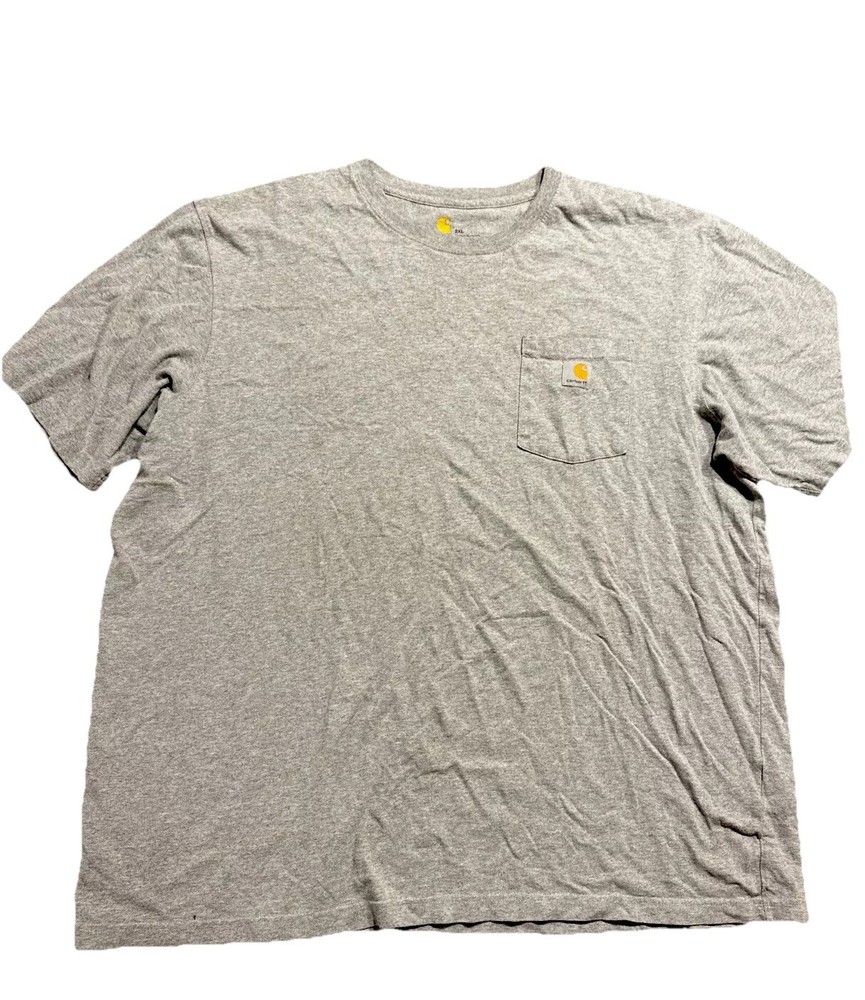 Carhartt Mens 2XL Gray Work Shirt With Pocket EUC