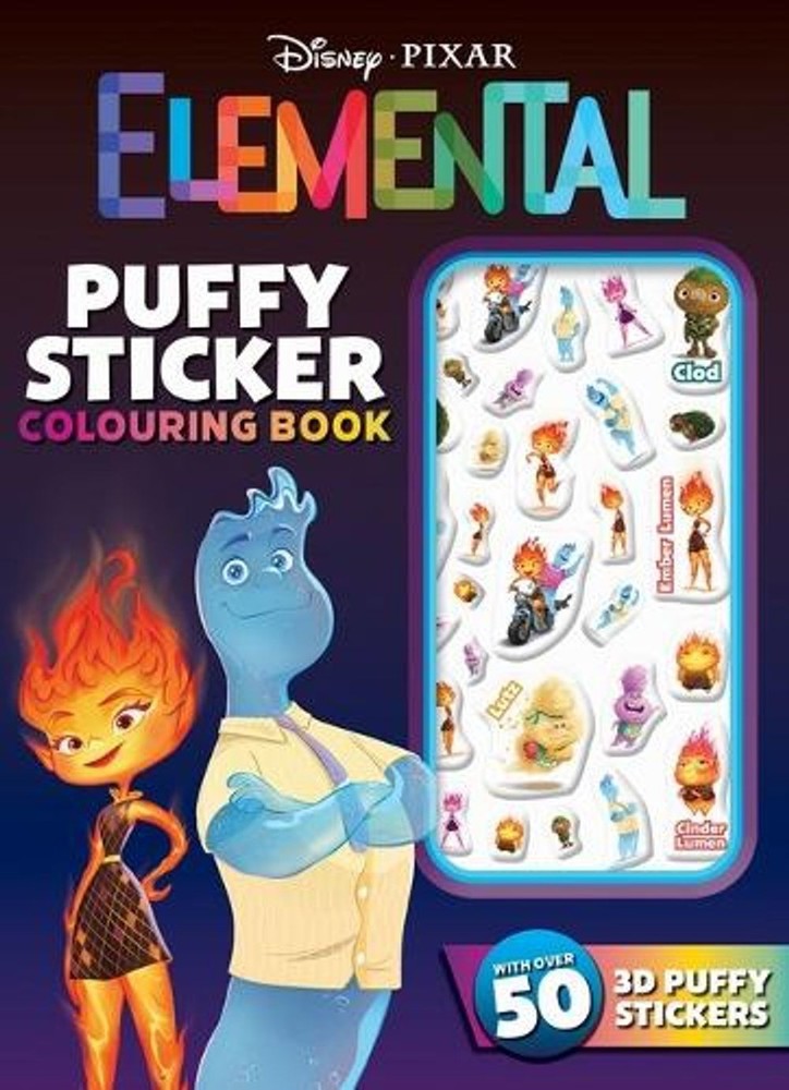 Elemental: Puffy Sticker Colouring Book (Disney Pixar) Paperback Book