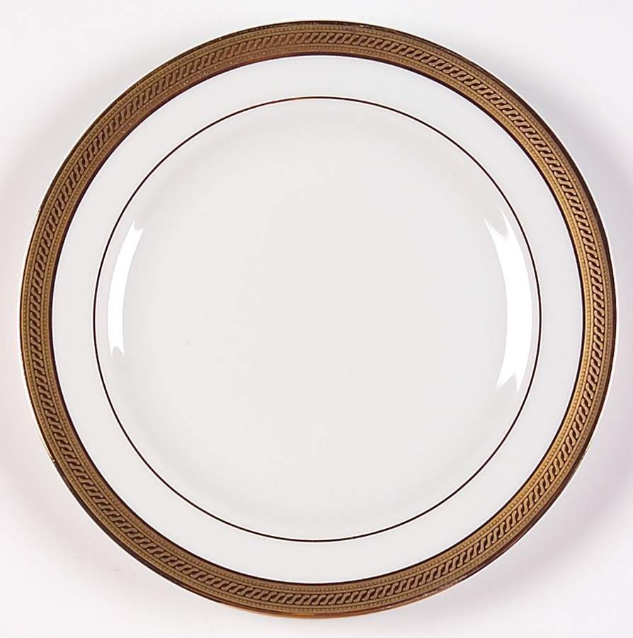 Royal Elegance Gold-Trimmed Porcelain Bread and Butter Plate 6586675