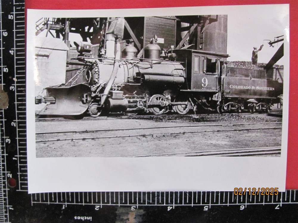 Colorado & Southern Railroad 2-6-0 Narrow Guage Locomotive #9 Photo C&S History