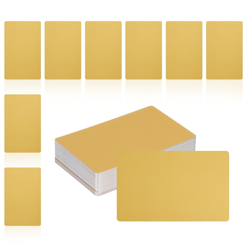 100Pcs Metal Business Card Blanks,1/64