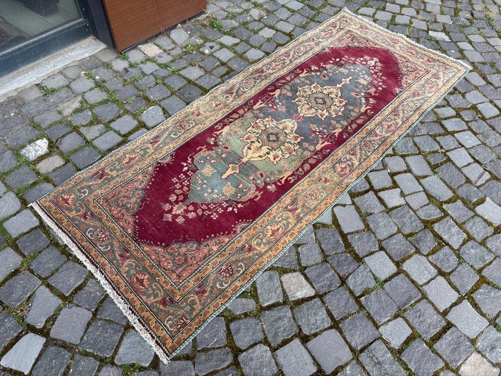 Bohemian rugs, Runner rug, Handmade, Turkish rug, Vintage, Wool | 2,7 x 6,8 ft