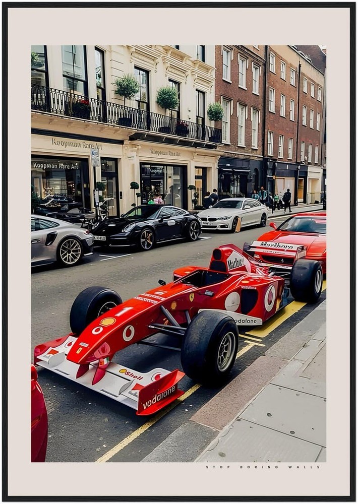 Vintage Scuderia Ferrari F1-2000 Marlboro Formula 1 Racing Poster