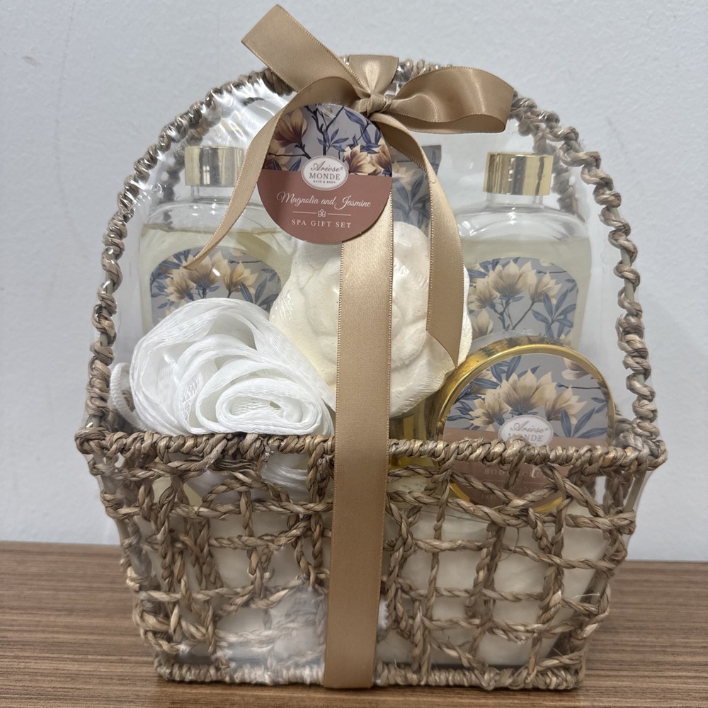 Luxury Magnolia Jasmine Spa Gift Set for Women - 6 Piece Bath & Body Collection