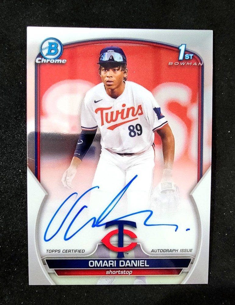 2023 Bowman Chrome #CPA-OD Omari Daniel 1st Prospect Autographs