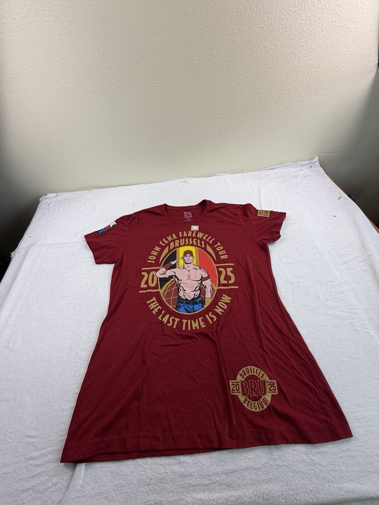 WWE Youth XL John Cena 2025 Farewell Tour Red Shirt Brand New