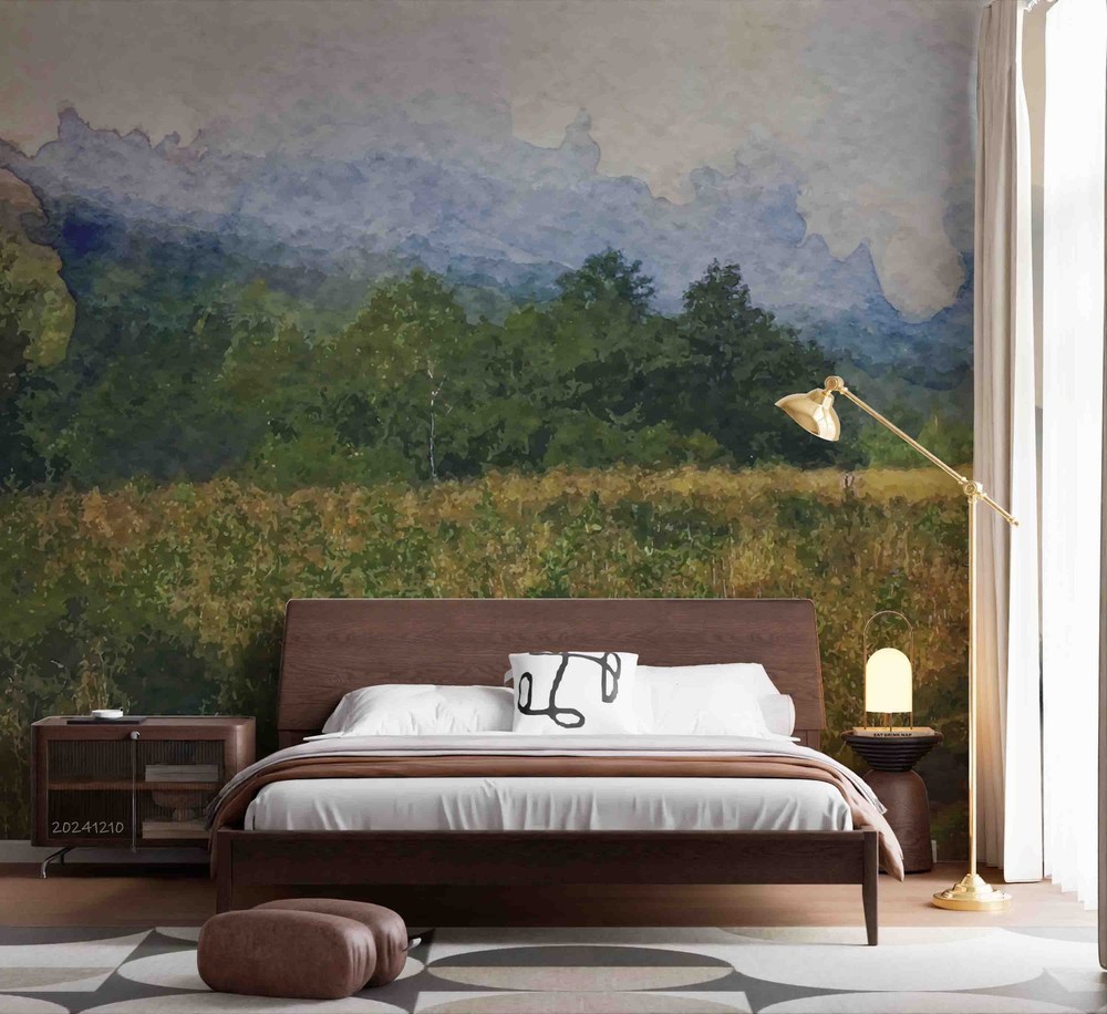 3D Landscape Watercolor Wall Murals Wallpaper Murals Wall Sticker