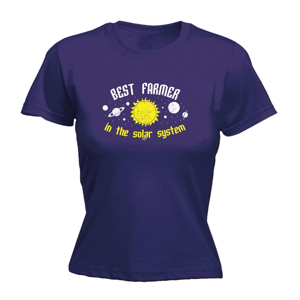 Best Farmer Solar System - Womens T Shirt Funny T-Shirt Novelty gift tshirt