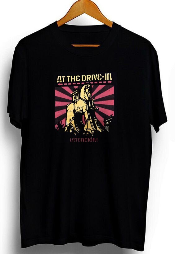 At The Drive In band shirt, indie rock band t-shirt, reprinted black shirt