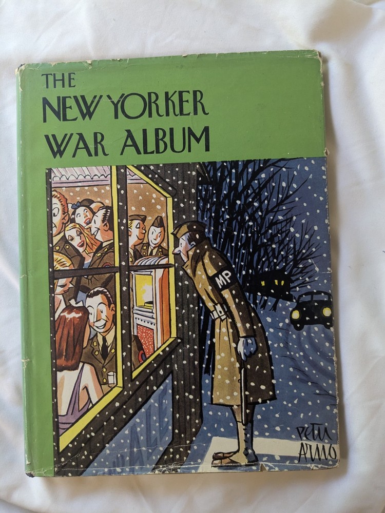 Vintage 1942 The New Yorker War Album Hardcover – Illustrated WWII Era Cartoon