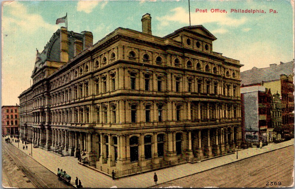 Pennsylvania PA Philadelphia Post Office Postcard Old Vintage Card View Standard