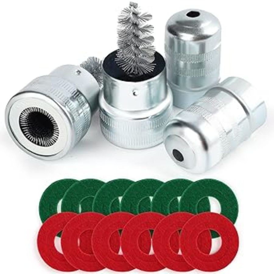 2-Pack Battery Terminal Cleaners with 12 Anti-Corrosion Fiber Washers