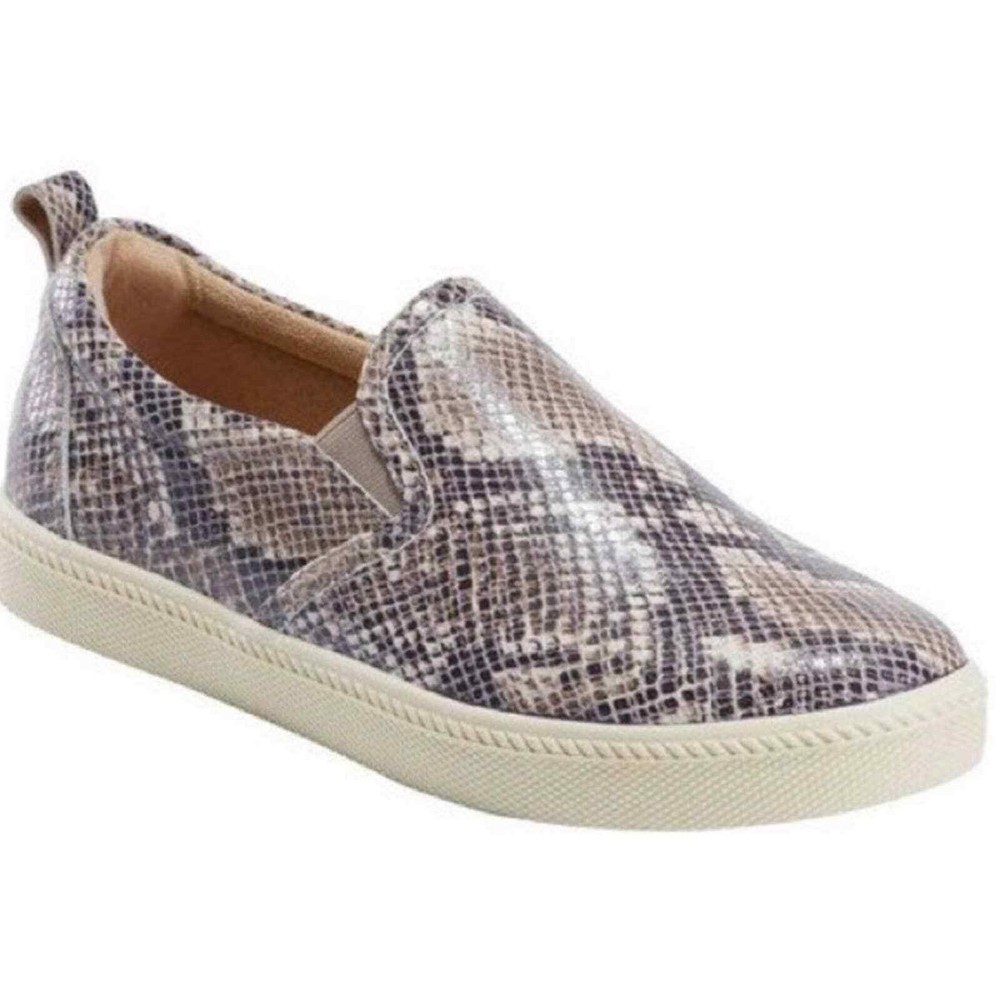 New Earth Snake Embossed Zen Groove Slip On Shoes