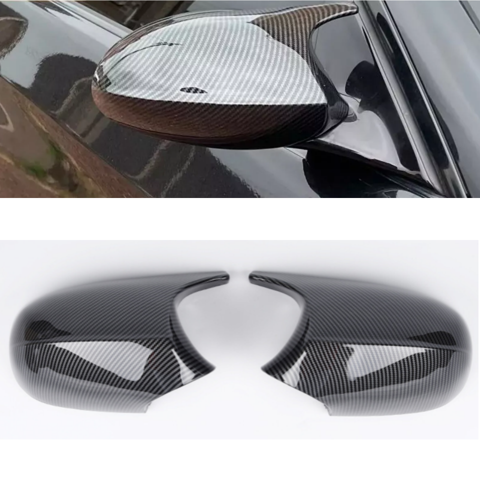 2x Carbon Fiber Mirror Cover Cap For BMW E90 M3 E92 M3 E93 m3 E82 1M 2009-2012