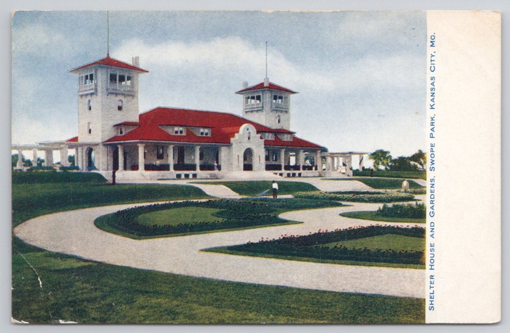 Swope Park Shelter House Kansas City MO Early 1900s Postcard Webb-Freyschlag
