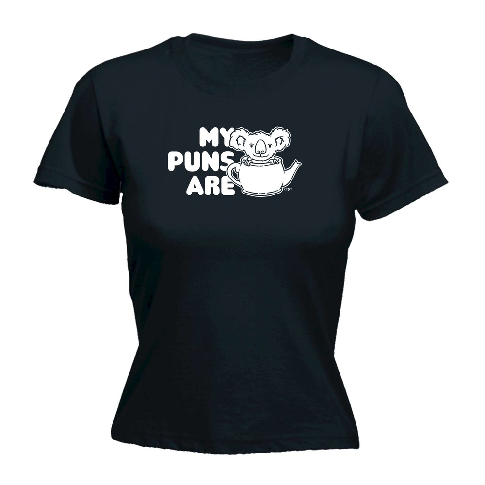 My Puns Are Koala Tea - Womens T Shirt Funny T-Shirt Novelty gift tshirt