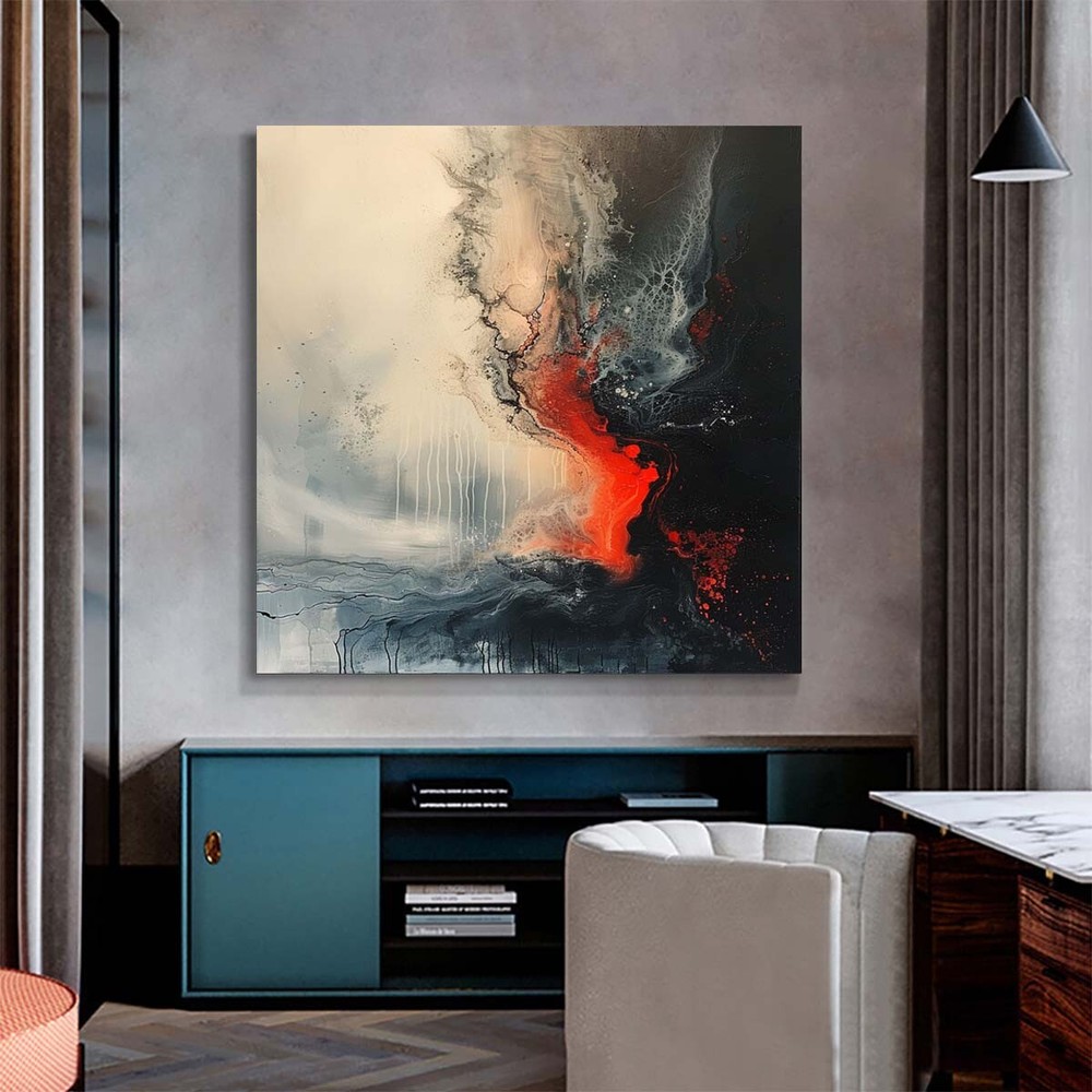 Hand Painted Oil Paintings On Canvas Abstract Gray Wall Art Picture Home Decor