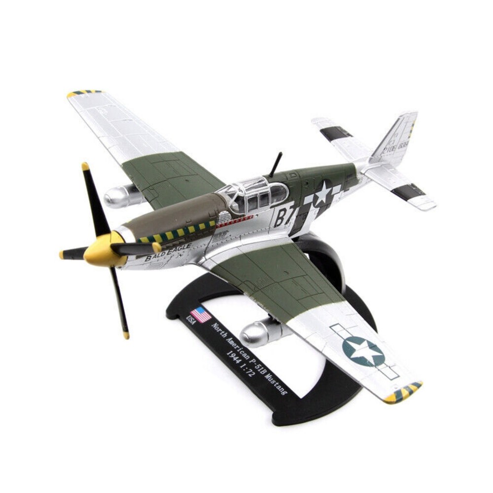 14cm Diecast 1/72 WWII North American P-51B Mustang Fighter Model Xmas Gift