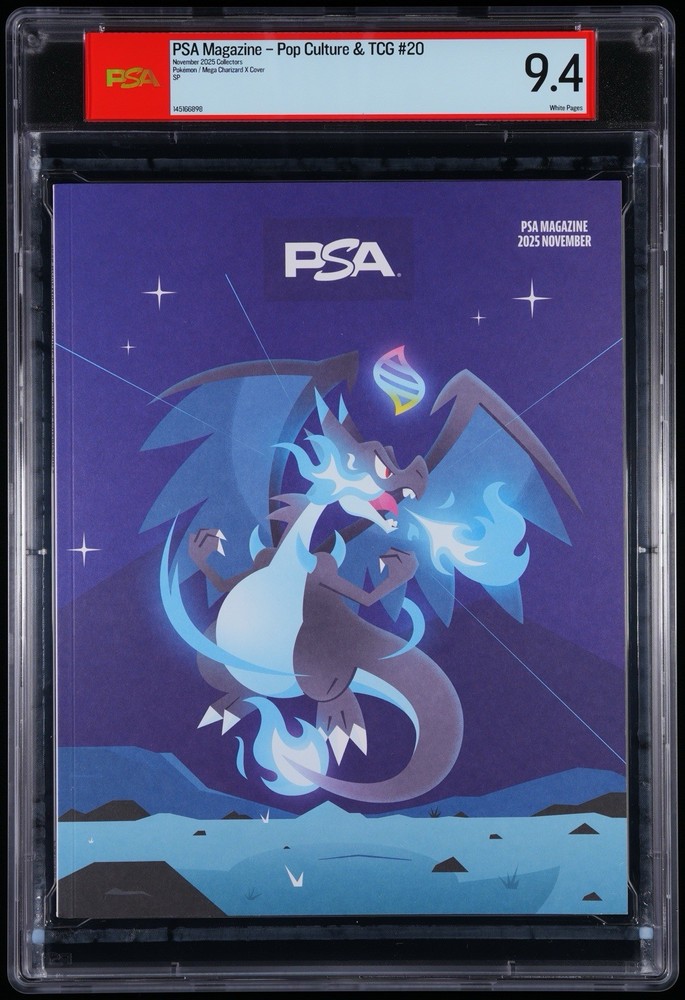PSA November 2025 Magazine Mega Charizard X Variant SP- PSA 9.4