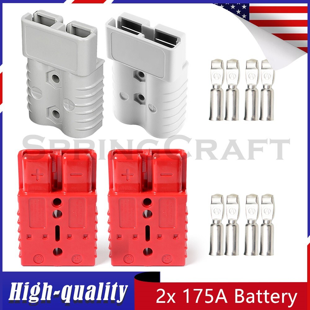 2PCS Battery Quick Connect 175A Wire Harness Plug Disconnect Winch Connector Kit