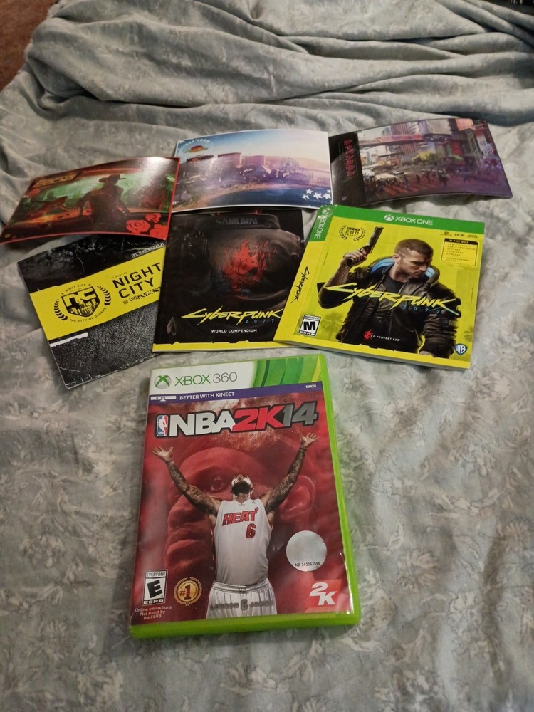 Cyberpunk 2077 - Microsoft Xbox One NO DISC Just Collectables + NBA2K14 Xbox 360