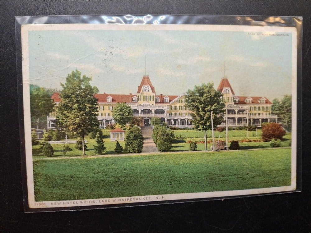 Lake Winnipesaukee NH Hotel Weirs postcard c1910 Detroit Publishing