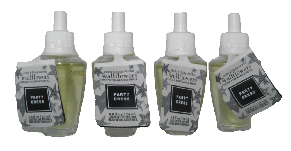 Bath & Body Works PARTY DRESS WALLFLOWER (4 PACK)  REFILL BULB