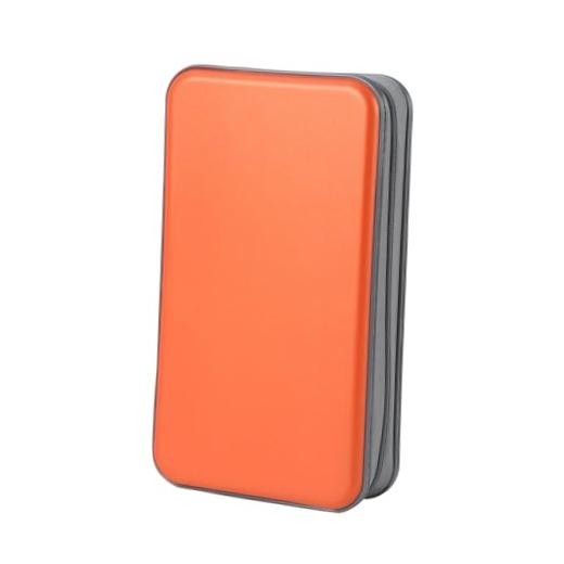 CD Case Hard Plastic CD Holder Protective DVD Disc Storage 96 Capacity Orange