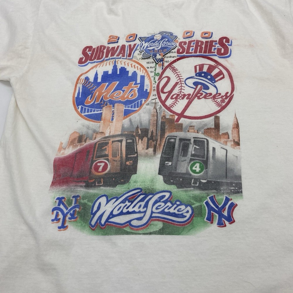 Vintage Subway Series 2000 Single Stitch MLB Baseball Mets Yankees Size XL