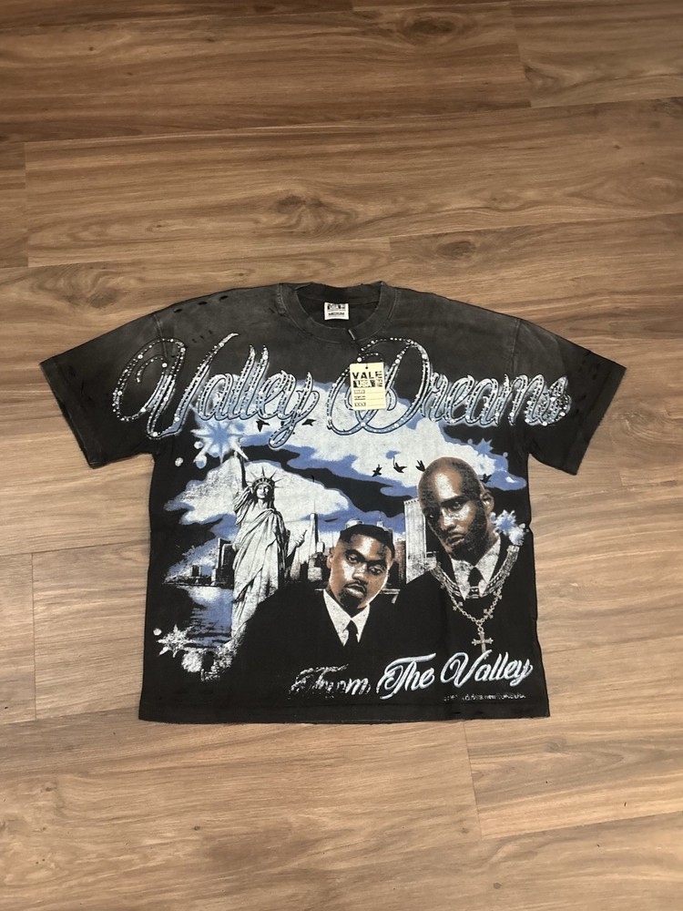 Vale Forever Valley Dreams Black and Blue T-Shirt Size Medium