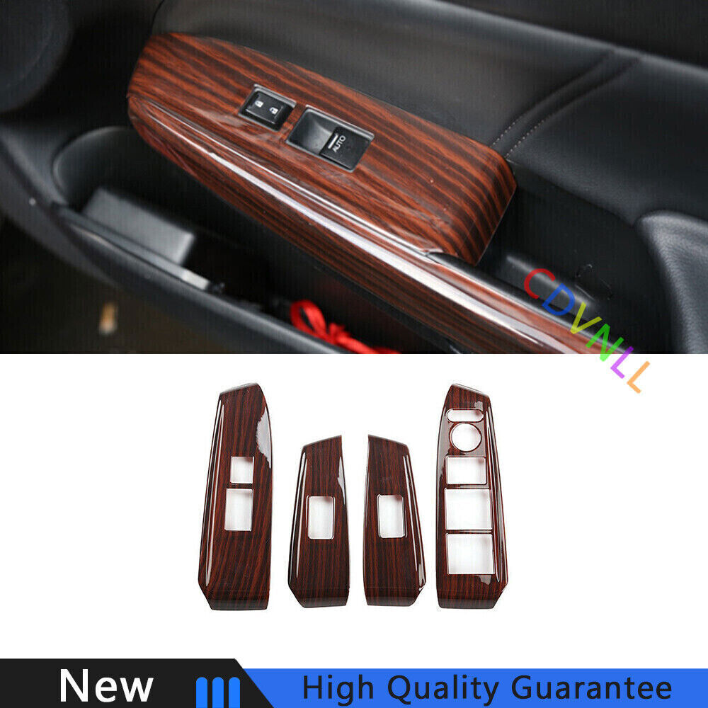 For Honda Accord Crosstour 08-2013 Wood Grain Window Lock Lift Panel Frame Trim