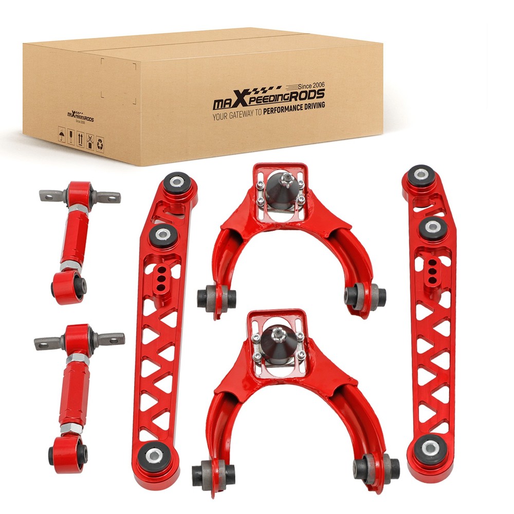 6x Front Upper Rear Camber Kit + Lower Control arms Fit For Honda Civic 1996-00