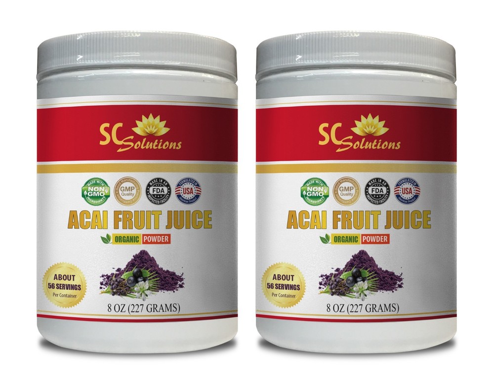 acai superfood - ORGANIC Acai Berry Powder - promotes skin health 2 Bottles-image