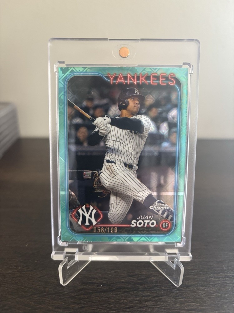 2024 Topps Chrome Logofractor Edition #150 Juan Soto Aqua MLB Refractor #/199