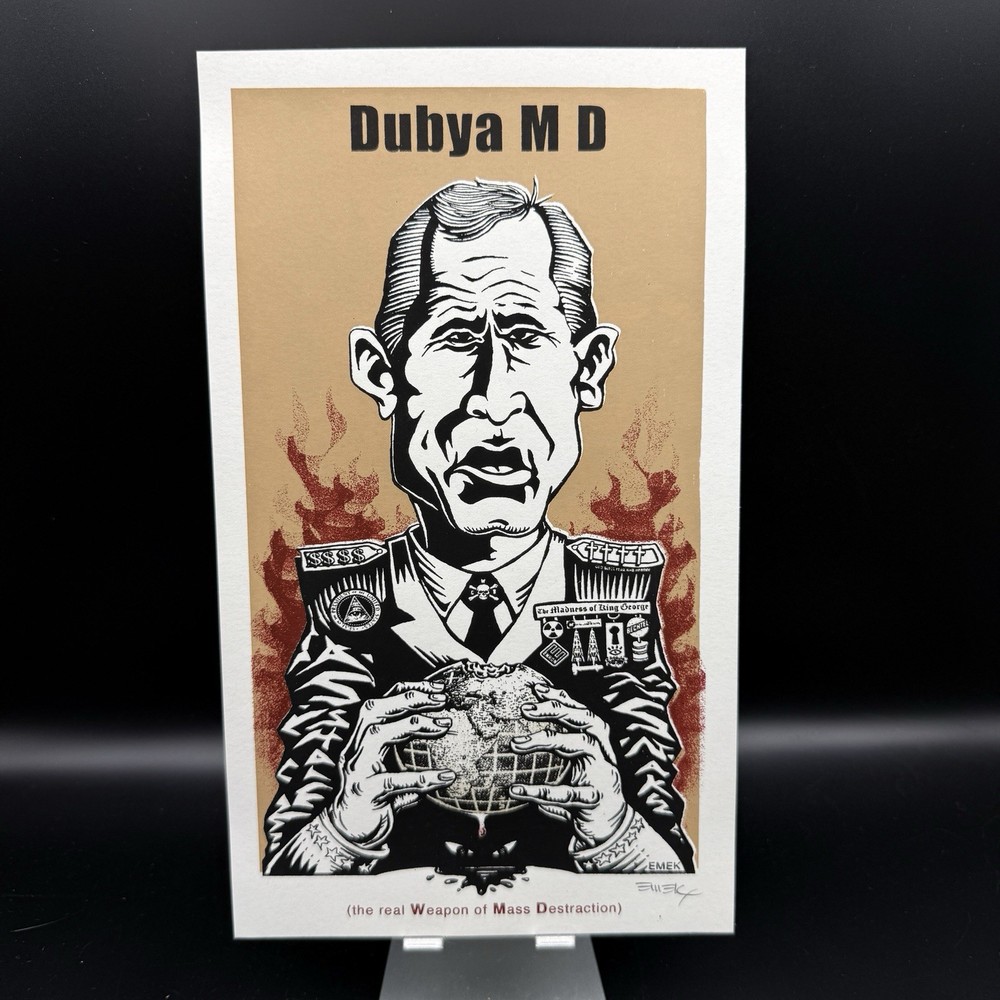 EMEK Handbill | Dubya M D | Art Print Signed Concert Poster