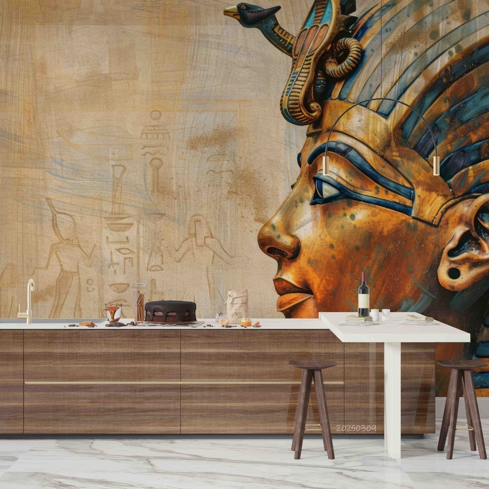 3D Egypt Pharaoh Oil Painting Wall Murals Wallpaper Murals Wall Sticker