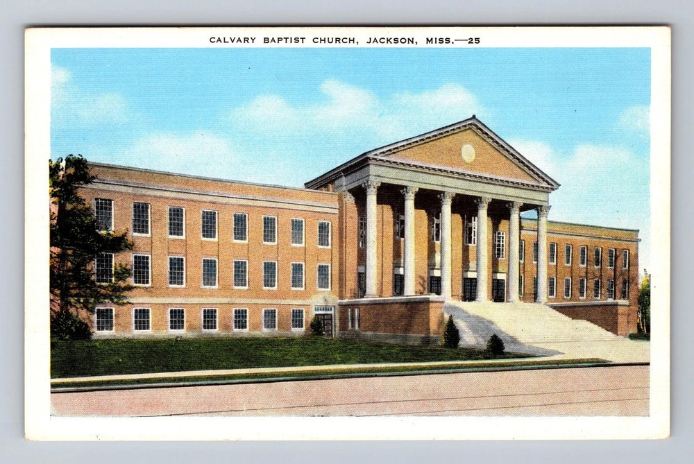 Jackson MS-Mississippi Calvary Baptist Church Vintage Postcard