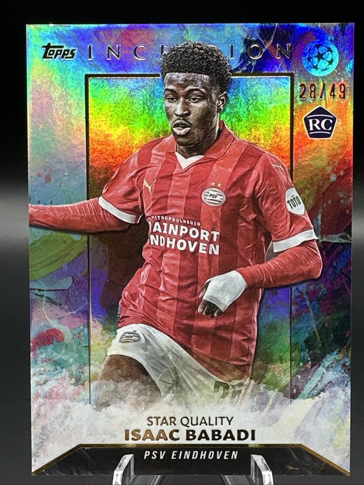 2023-24 Topps Inception Star Quality 28/49 Isaac Babadi #82 PSY Eindhoven RC