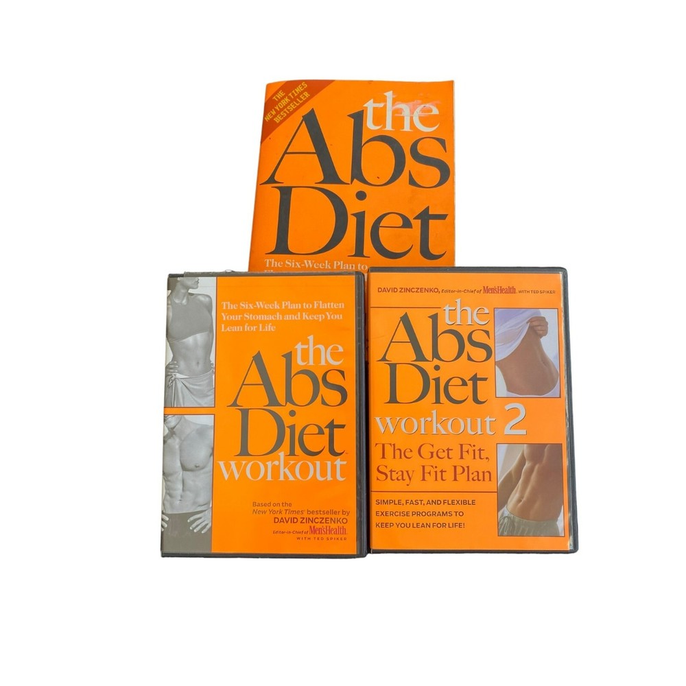 The Abs Diet Book and Workout DVD Set Weight Loss Clean Eating Zinczenko