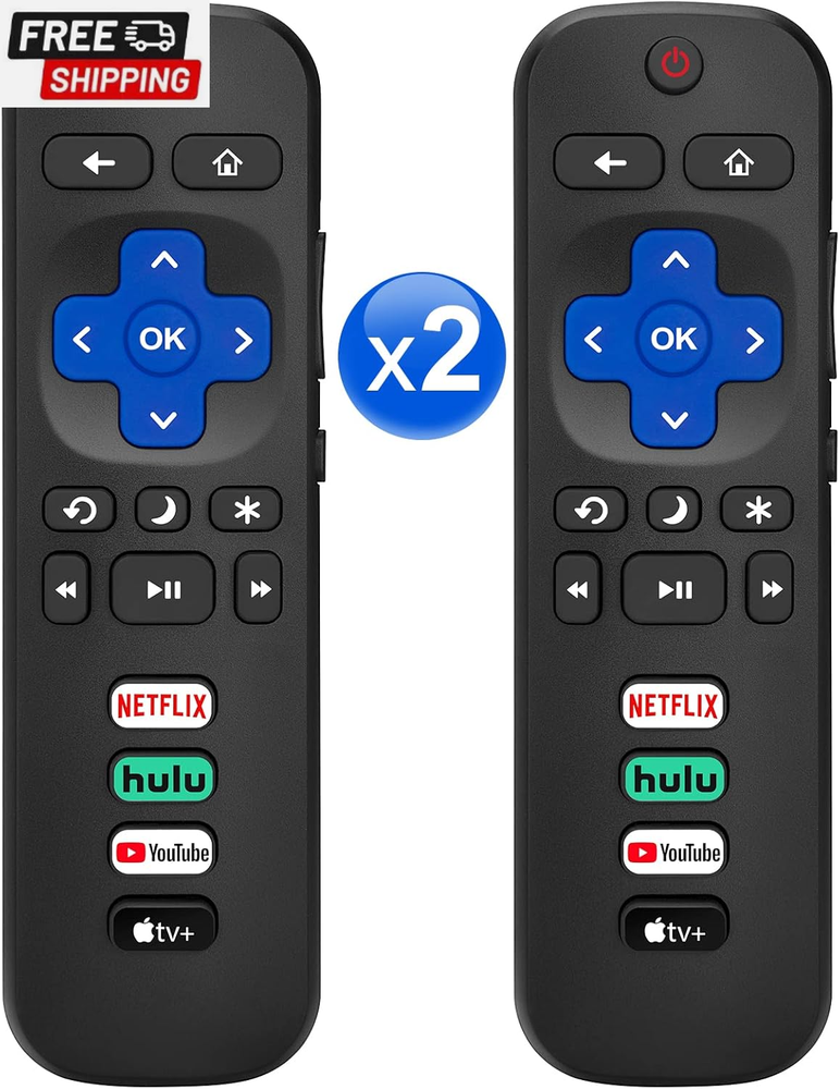 【Pack of 2】 for Roku-Tv-Remote-Control-Replacement,Universal for TCL Roku Tv/His