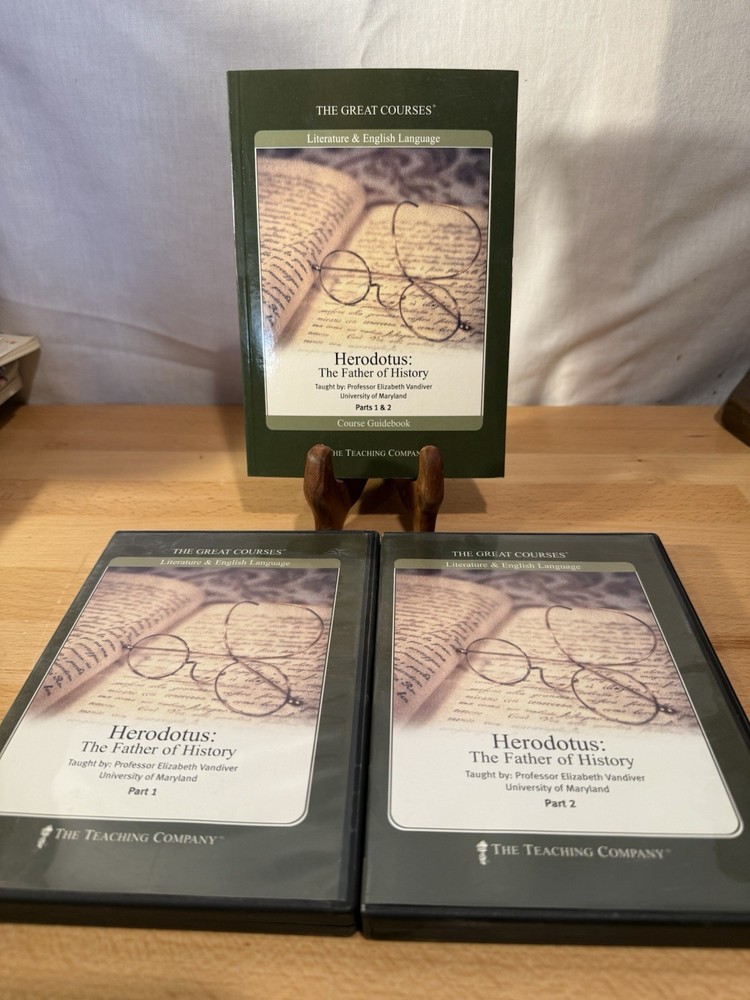 The Great Courses HERODOTUS: THE FATHER OF HISTORY Parts 1 & 2 Book/DVD