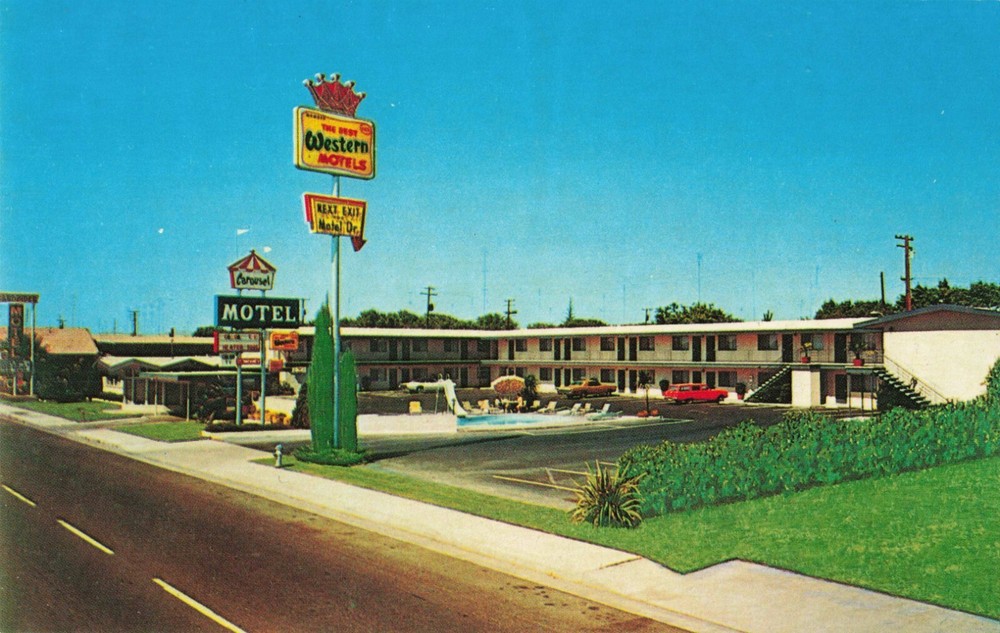Carousel Motel Best Western Merced California CA Chrome c1970 Postcard