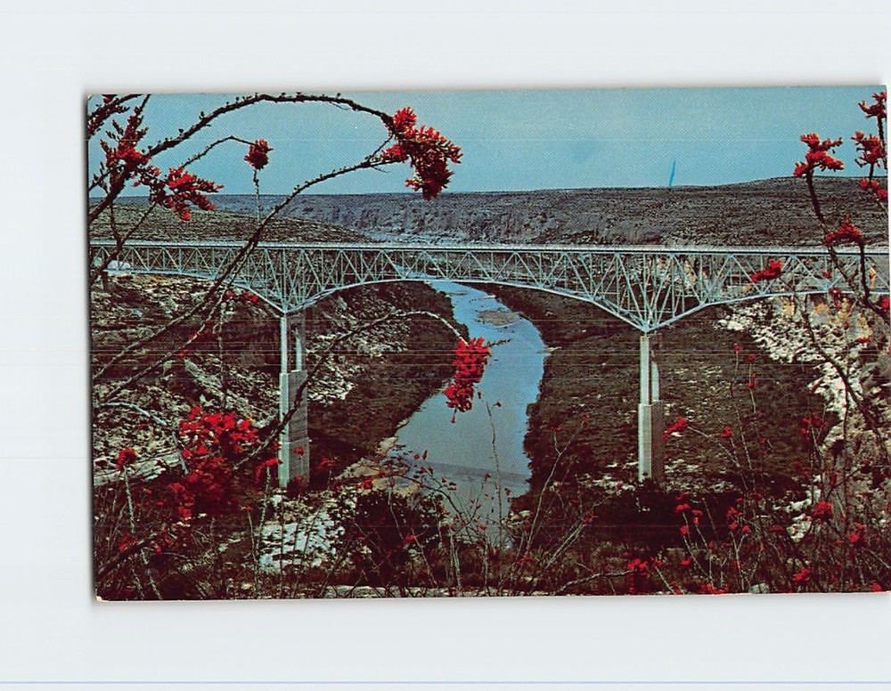 Postcard Pecos River High Bridge Texas USA