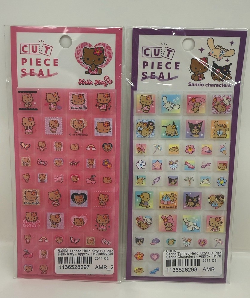 Hello Kitty Cut Piece Seal Tile Stickers - 2 Piece Set [US SELLER]