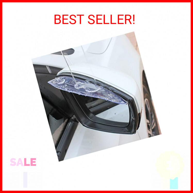 2PCS Carbon Fiber Car Side Mirror Rain Guards for Rear View Protection