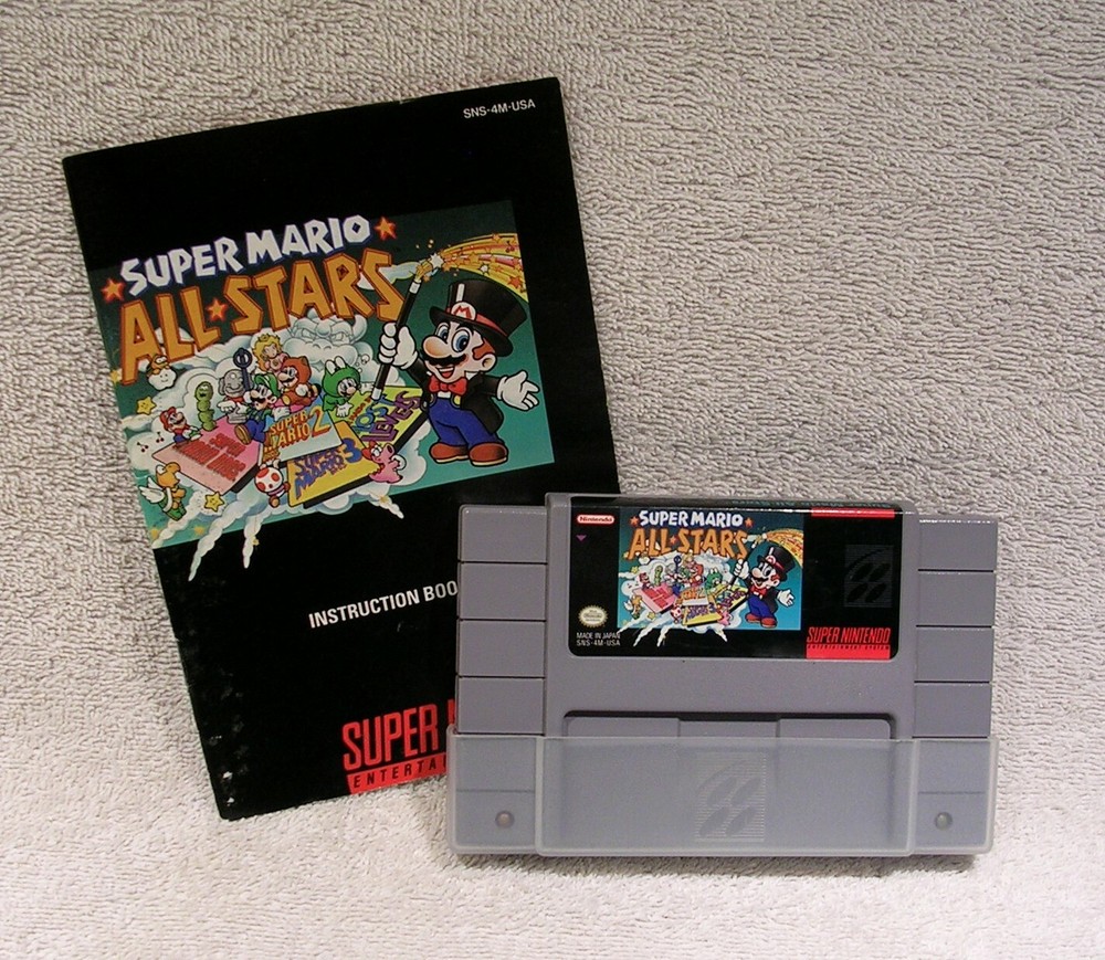 Super Mario All-Stars SUPER NINTENDO SNES Game Manual Tested Working & Authentic