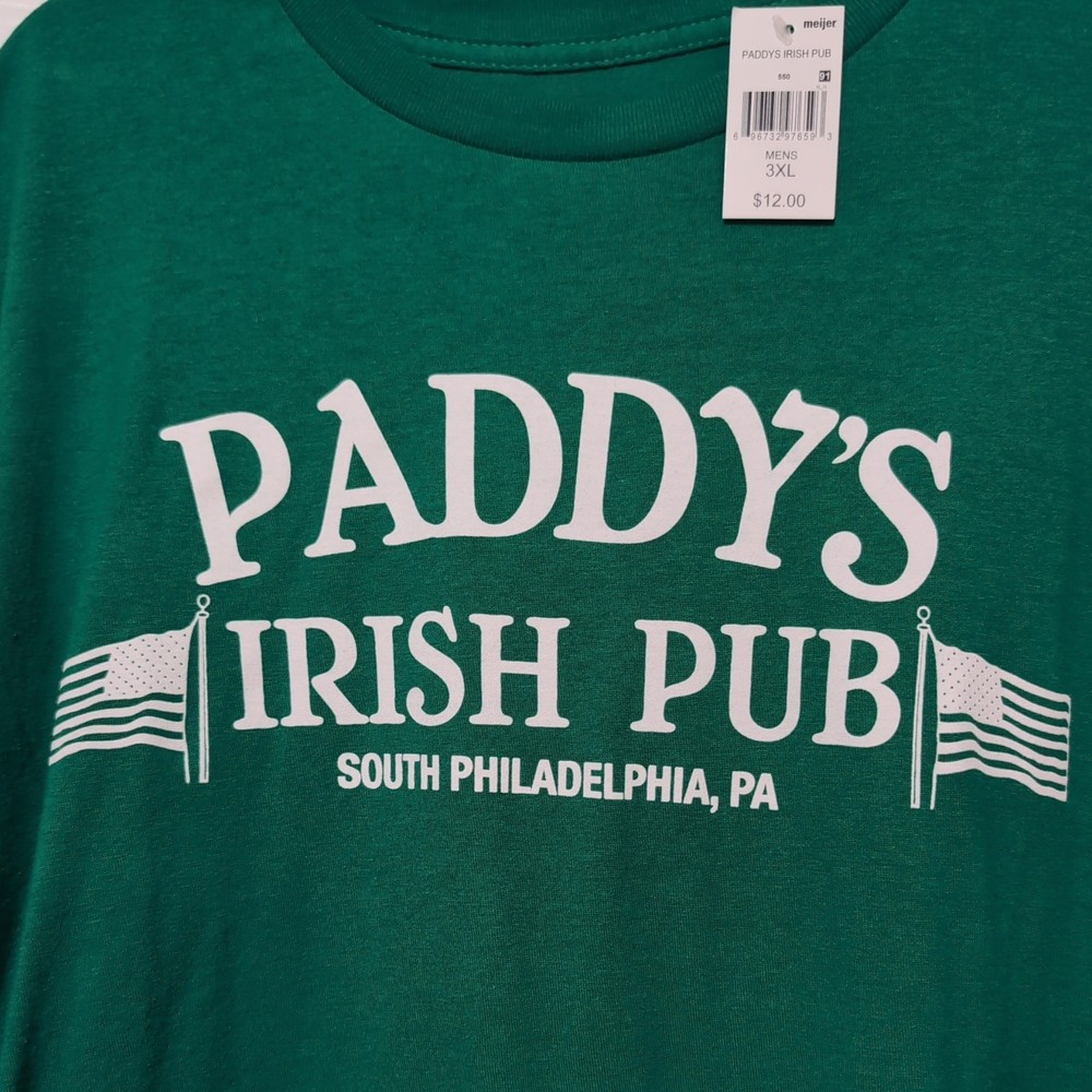 Official It's Always Sunny In Philadelphia Paddy's Irish Pub T-Shirt NWT 3XL