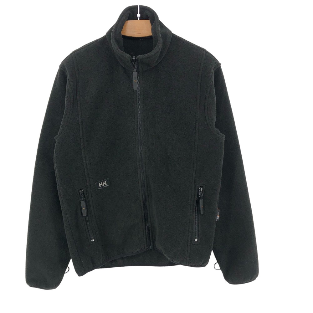 HELLY HANSEN Men Full Zip Work Wear Fleece Black Jumper Sweater Size XS