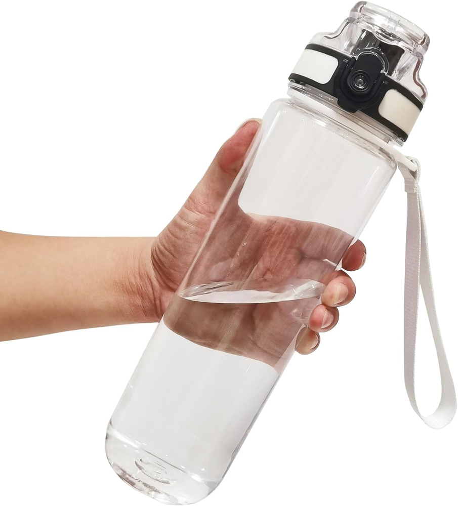 Tritan Clear Water Bottle | BPA Free 32 Oz Sports Water Bottle | Leak Proof Re-U